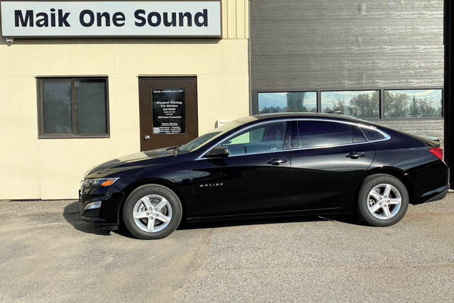 2022 Chevrolet Malibu with professional window tint in North Bay